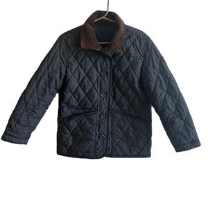 Polo Ralph Lauren Kids Blue and Plaid Reversible Quilted Barn Jacket- Size 5